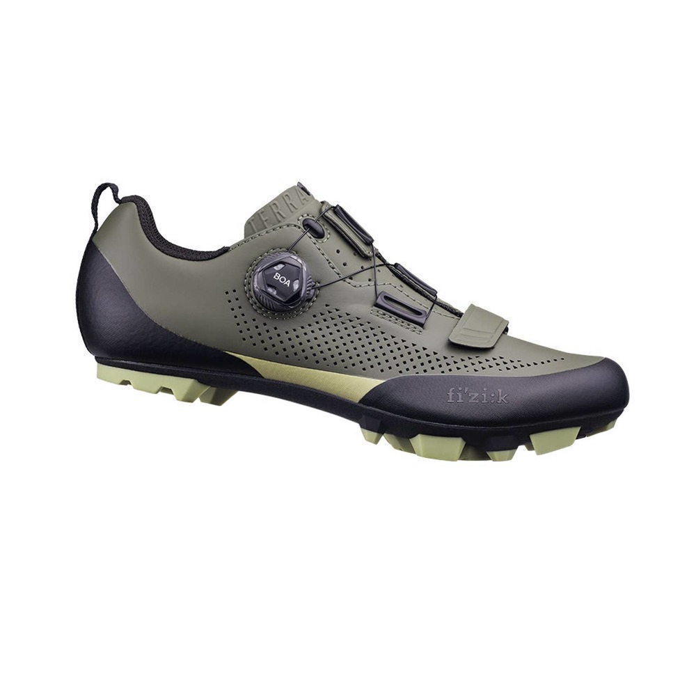 Fizik X5 Terra Men's Mountain Bike Shoes, Military Green/Tangy Green US 11.75